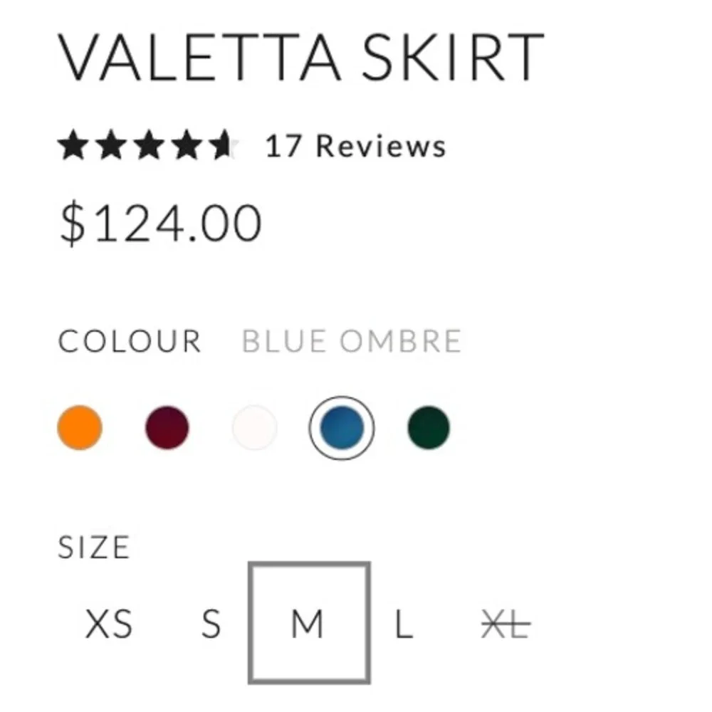 MELANI The Label IANA Top Valetta Skirt Blue Ombre Set M NWT